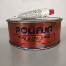 Шпатлевка POLIFUR Fiber 0.8кг с отвердителем полиэфирная со стекловолокном